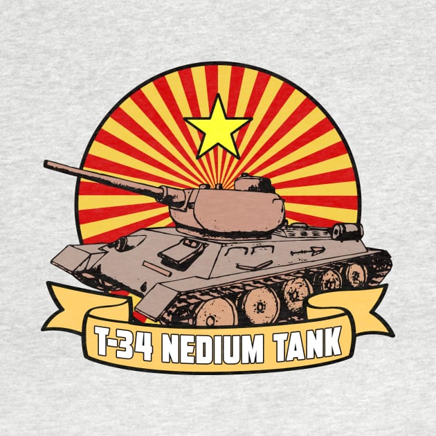 T-34 MEDIUM TANK by theanomalius_merch